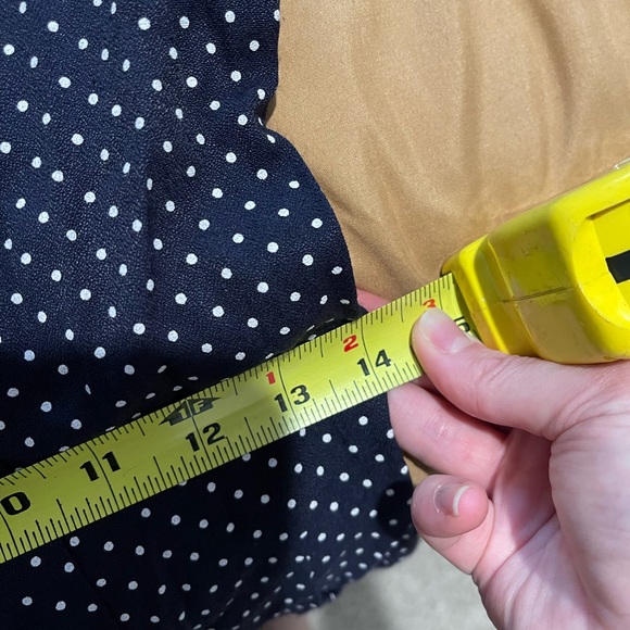 Vintage Midnight Blue Polka Dot Pencil Dress Sz S - Picture 6 of 7